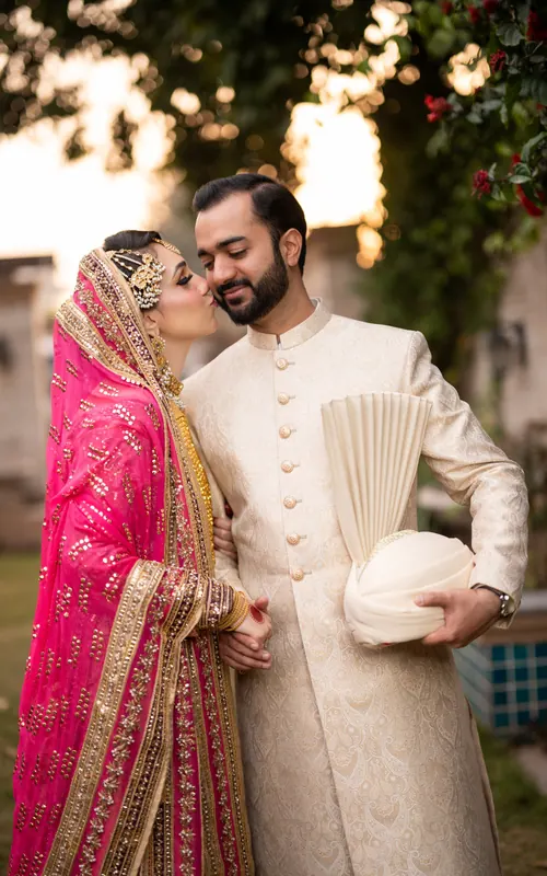 Joyful moment between family and friends at a wedding celebration in Islamabad