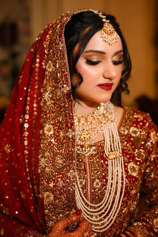Wedding portrait in warm golden glow, wedding photography in Islamabad by Arsalan Asad