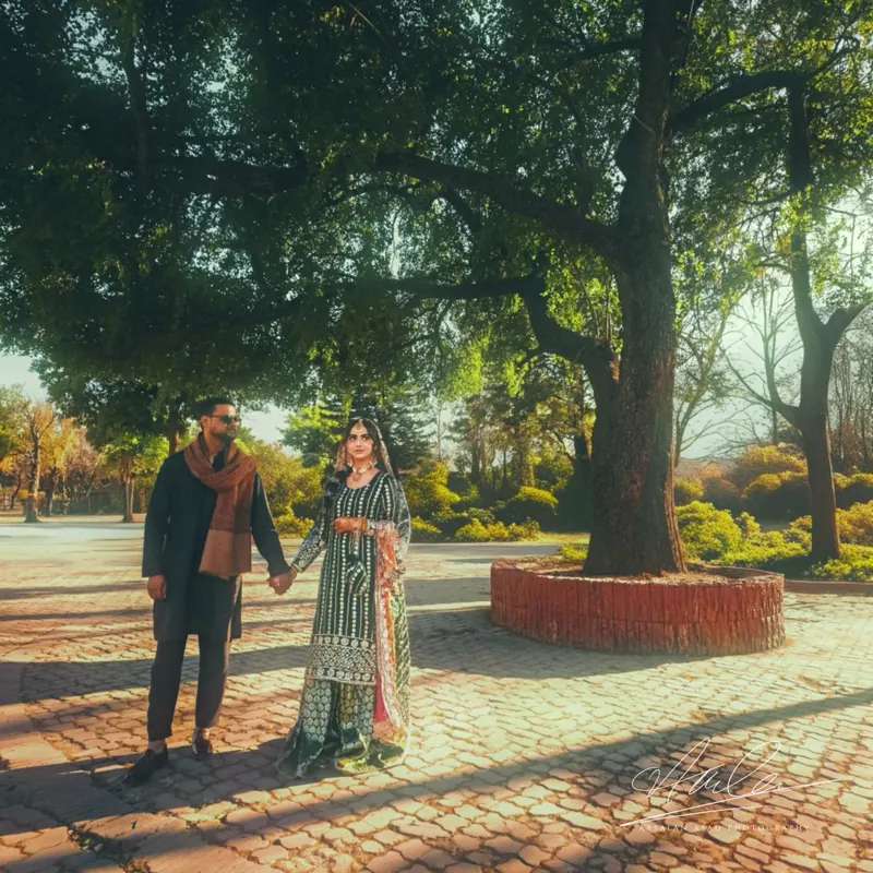 Wedding photo collage card with couple portraits, wedding photography in Islamabad by Arsalan Asad