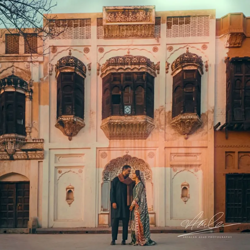 Wedding photography spotlight card with a highlighted portrait by Arsalan Asad in Islamabad